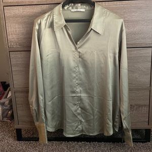 Abercrombie Satin Button Up
